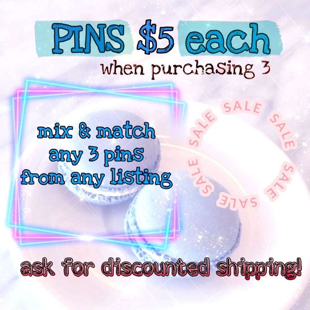 ENAMEL PINS $5 Each When you buy 3!